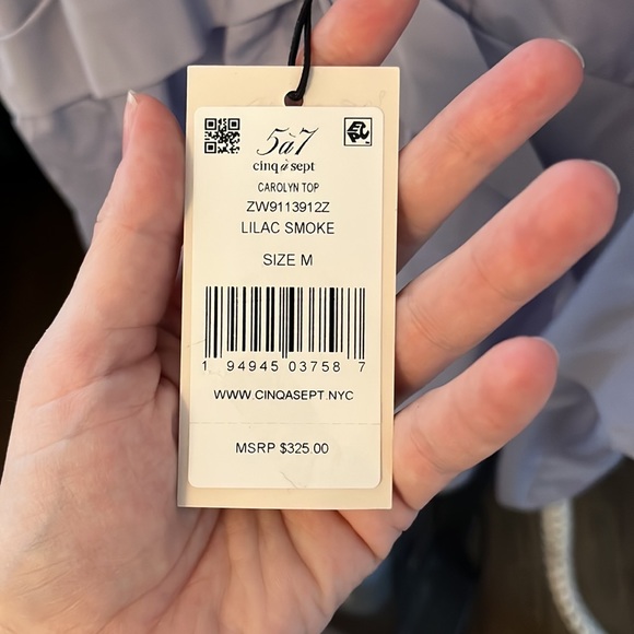 CINQ À SEPT Carolyn Bell-Sleeve Twist-Front Top - Picture 7 of 12